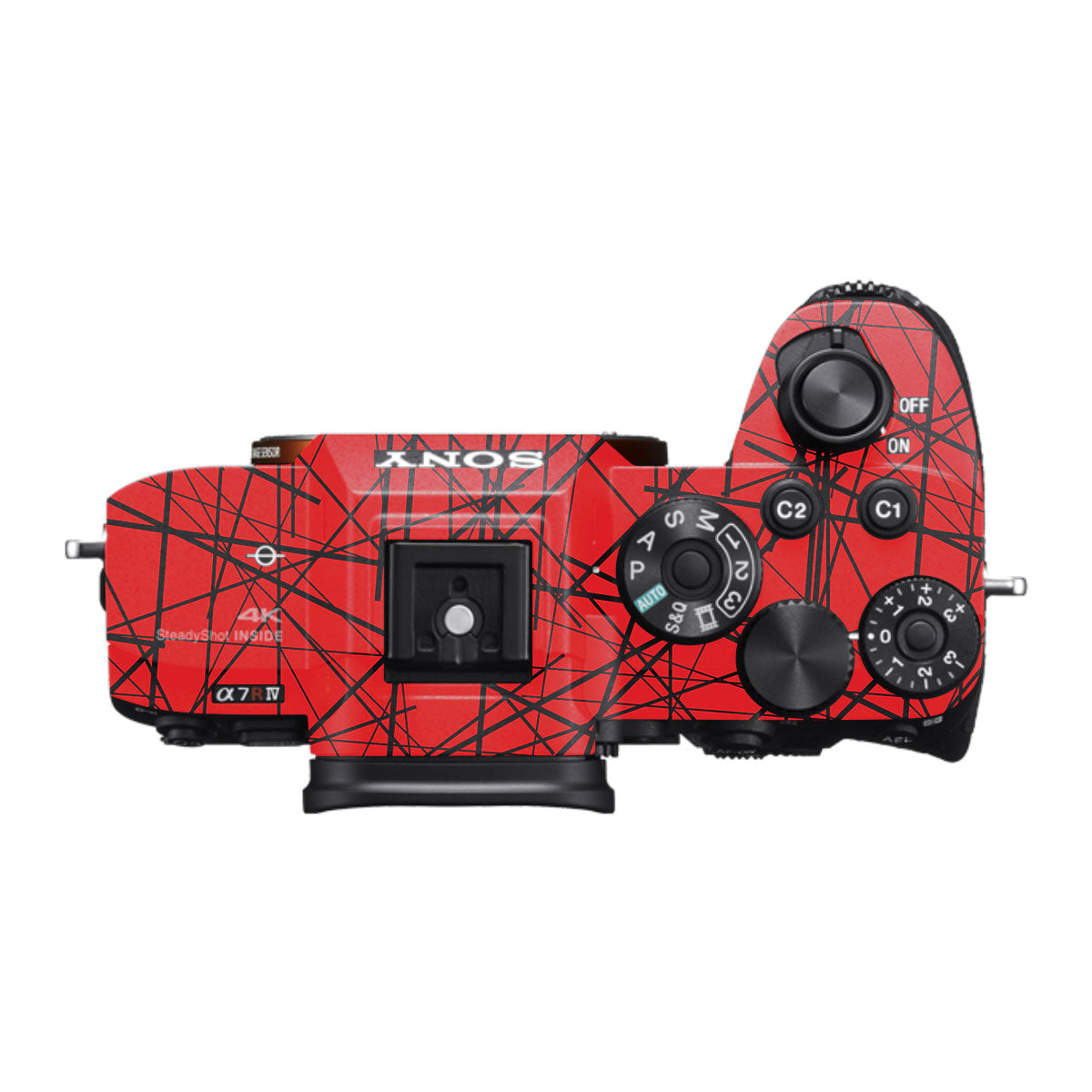 Textured Red Chaos Line Sony A7RV Camera Skin