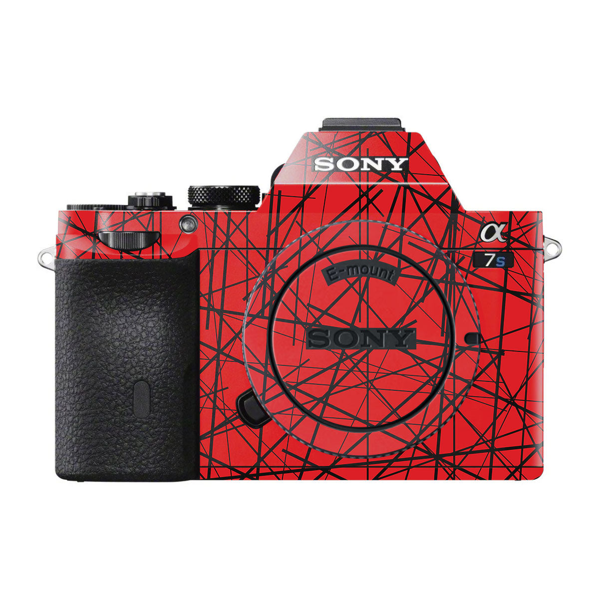 Textured Red Chaos Line Sony A7 V Camera Skin