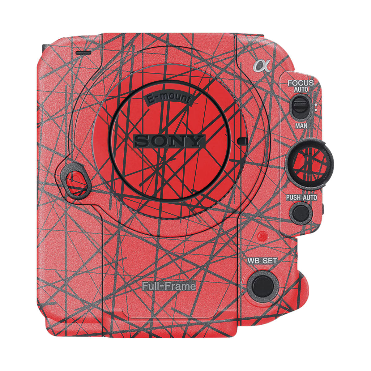 Textured Red Chaos Line Sony FX6 Camera Skin
