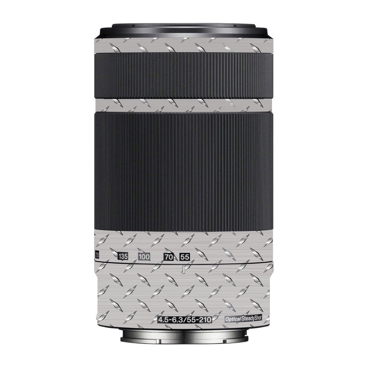 Textured Silver Tread Sony E 55-210mm F/4.5-6.3 OSS Camera Lens Skin