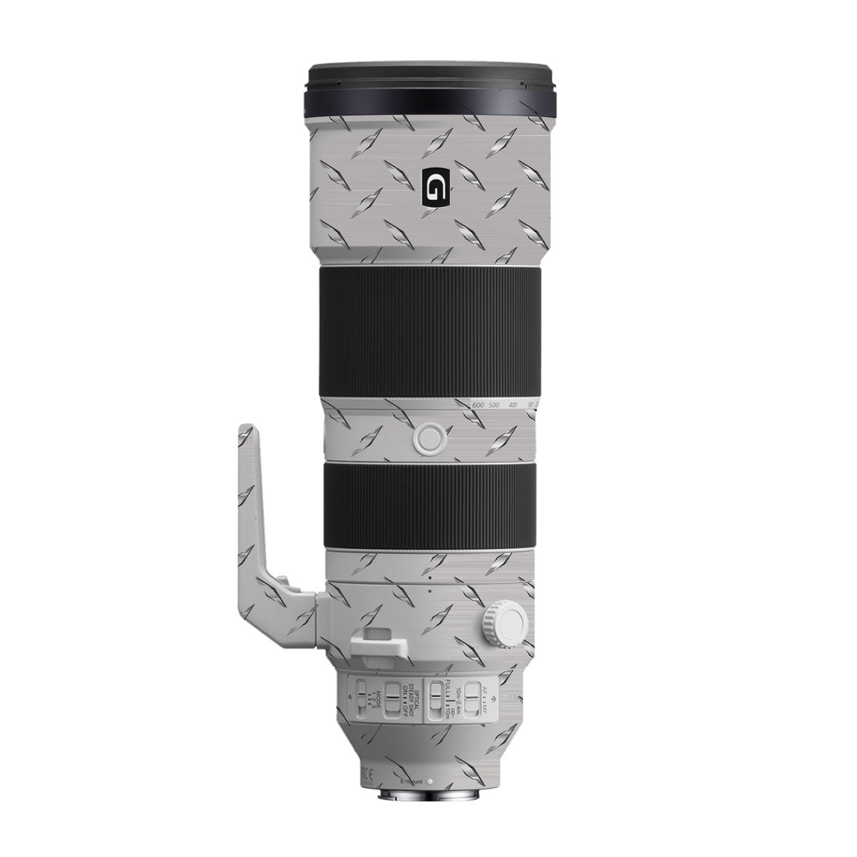 Textured Silver Tread Sony FE 200-600mm F/5.6-6.3 G OSS Camera Lens Skin