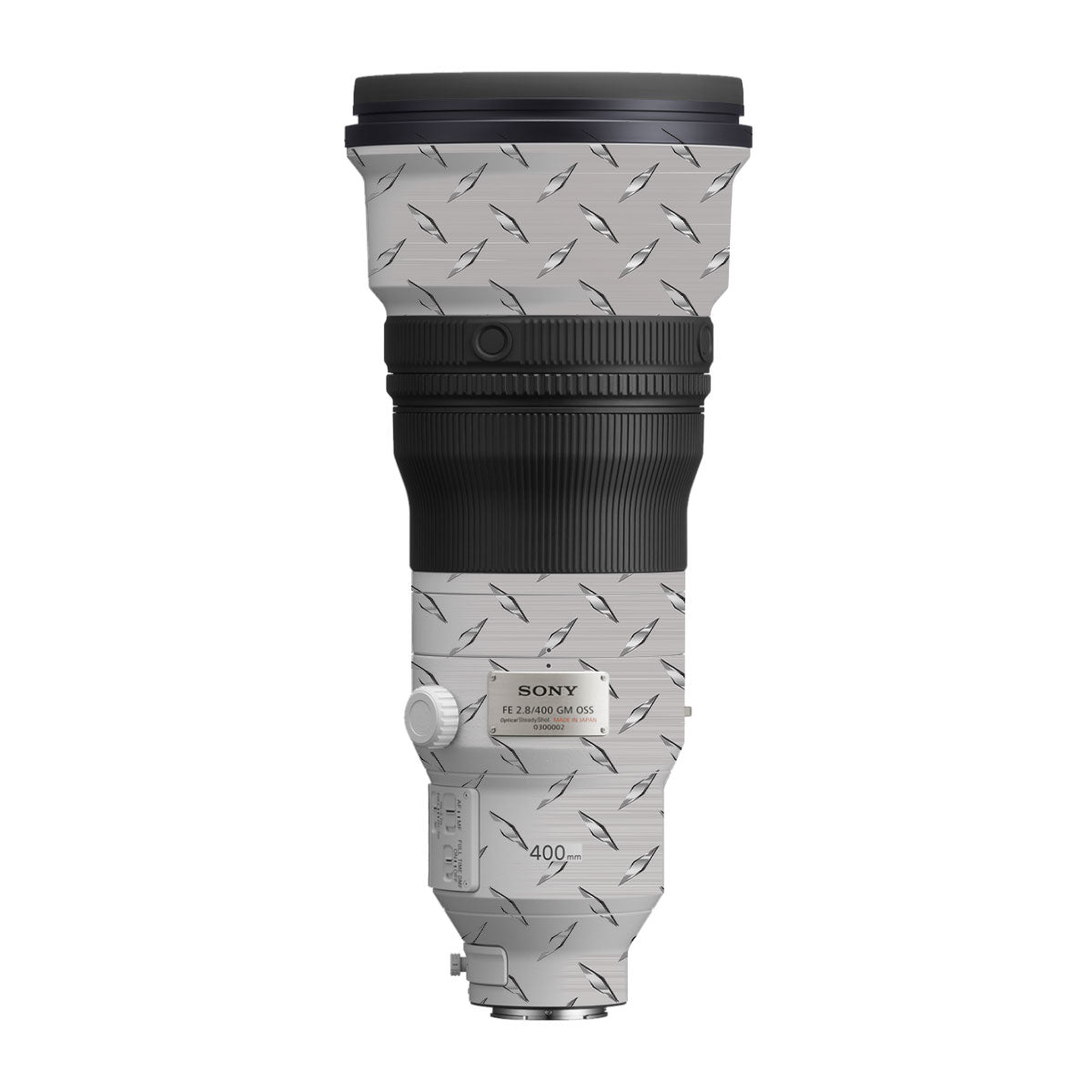 Textured Silver Tread Sony FE 400mm F/2.8 GM Camera Lens Skin