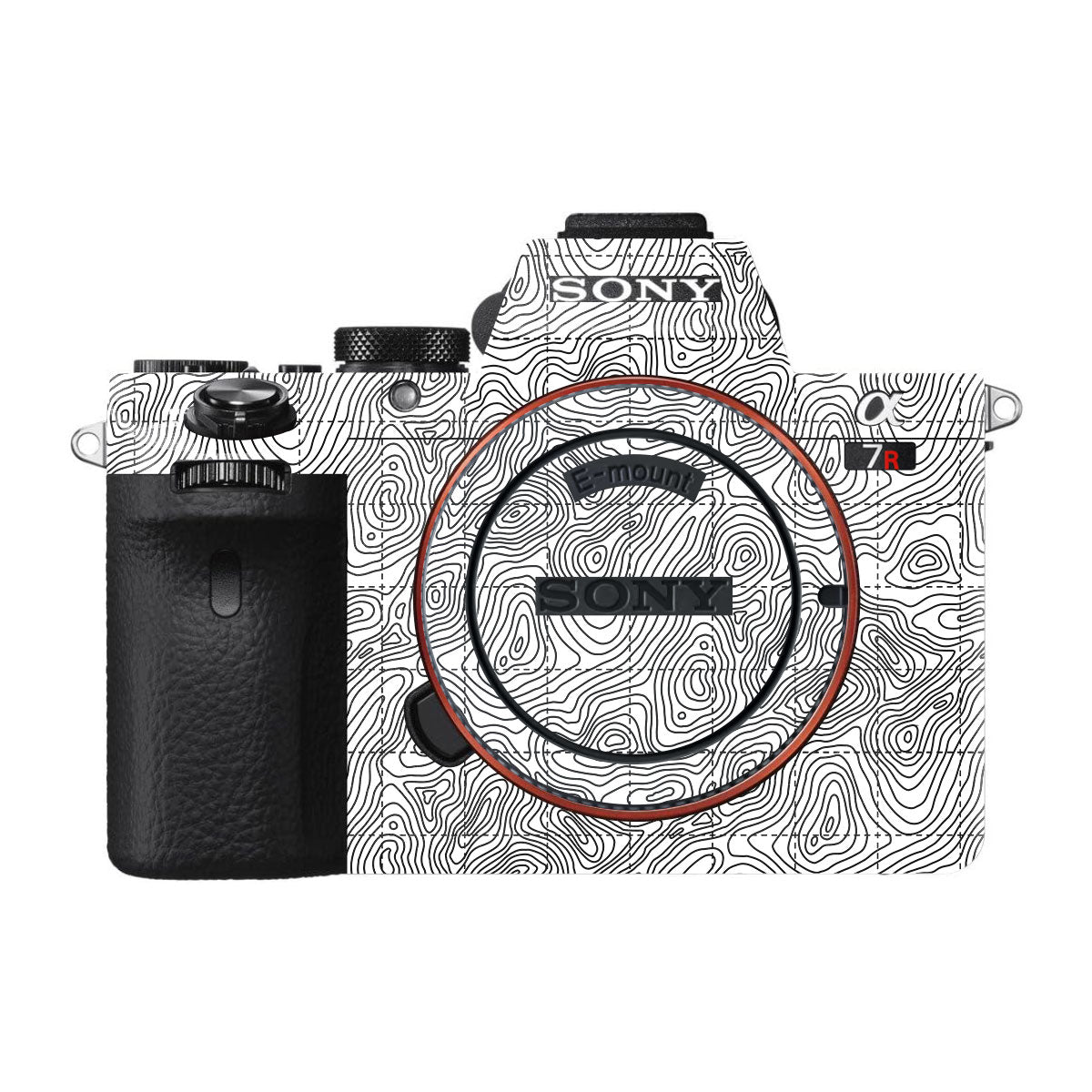 Textured Topo Flow Sony A7R IV Camera Skin