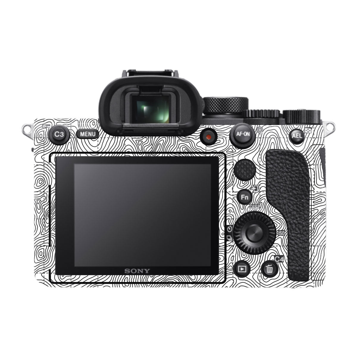 Textured Topo Flow Sony A7RV Camera Skin
