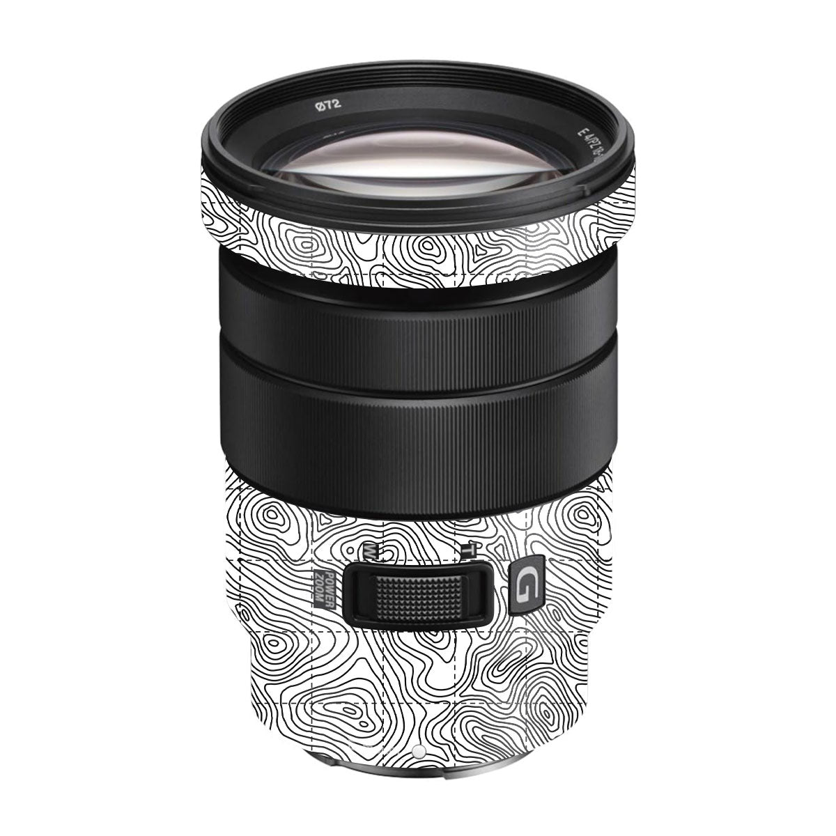Textured Topo Flow Sony E 18-105mm F/4 Camera Lens Skin