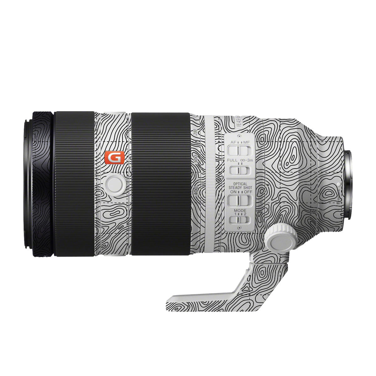 Textured Topo Flow Sony FE 100-400mm F/4.5-5.6 GM OSS Camera Lens Skin