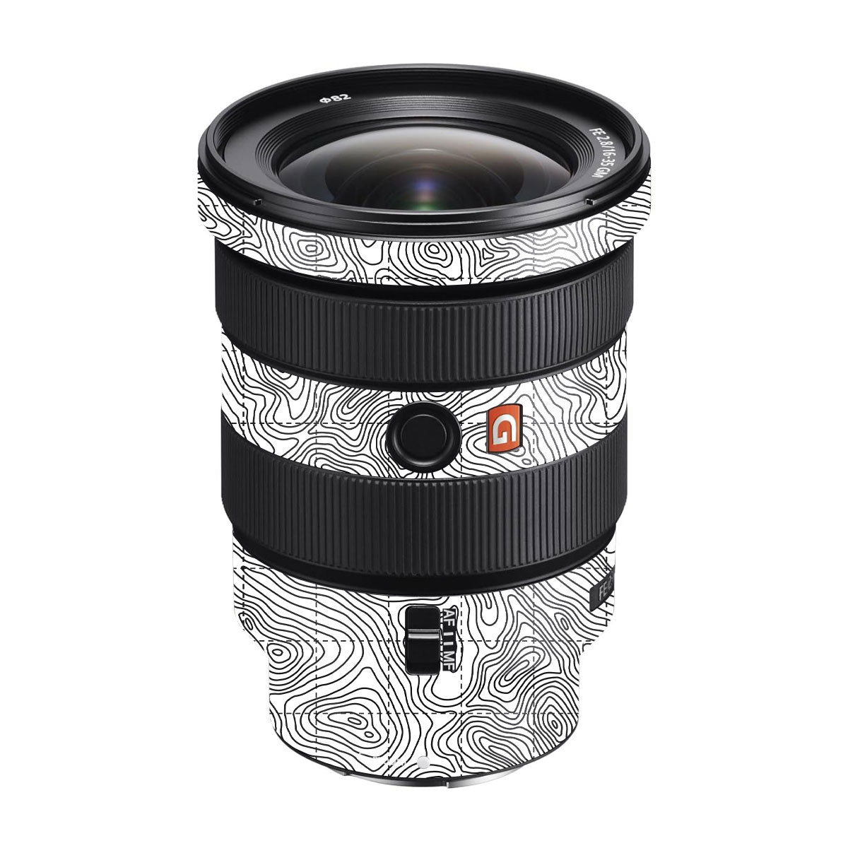Textured Topo Flow Sony FE 16-35mm F/2.8 GM Camera Lens Skin