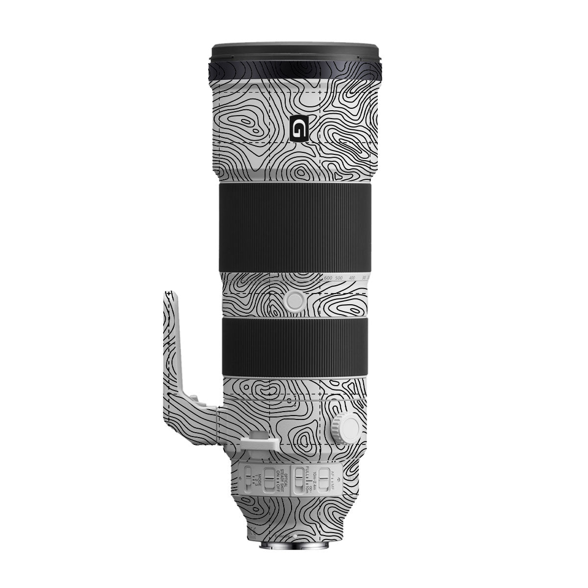 Textured Topo Flow Sony FE 200-600mm F/5.6-6.3 G OSS Camera Lens Skin