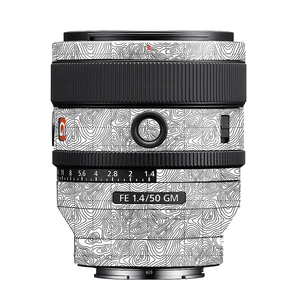 Textured Topo Flow Sony FE 50mm f/1.4 GM Camera Lens Skin