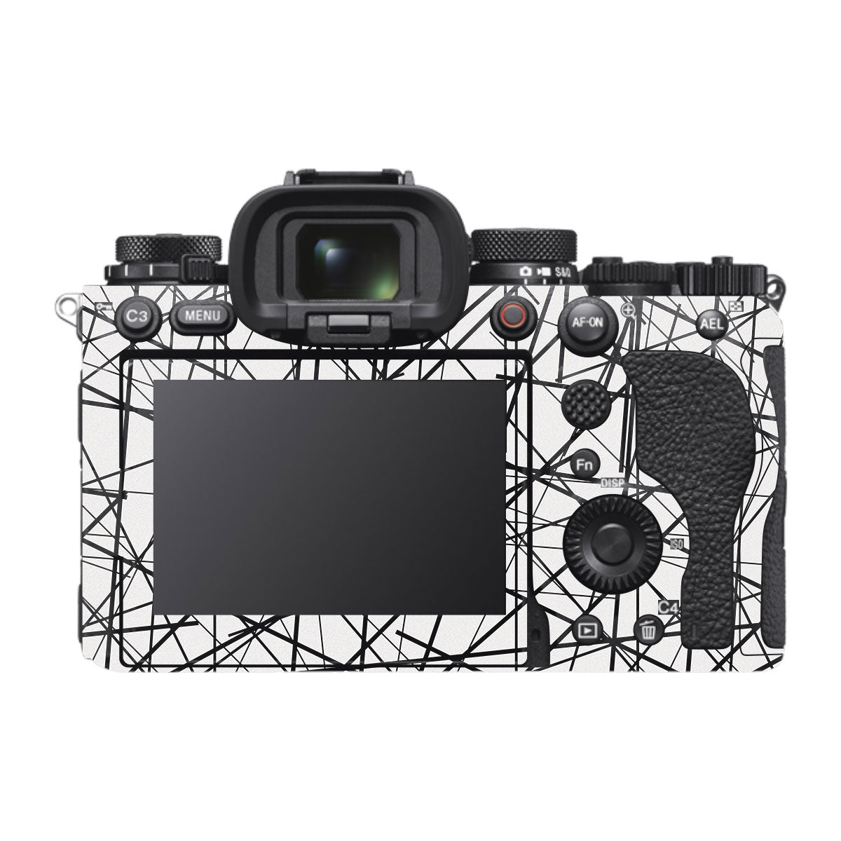Textured White Chaos Line Sony A1 Mark II Camera Skin