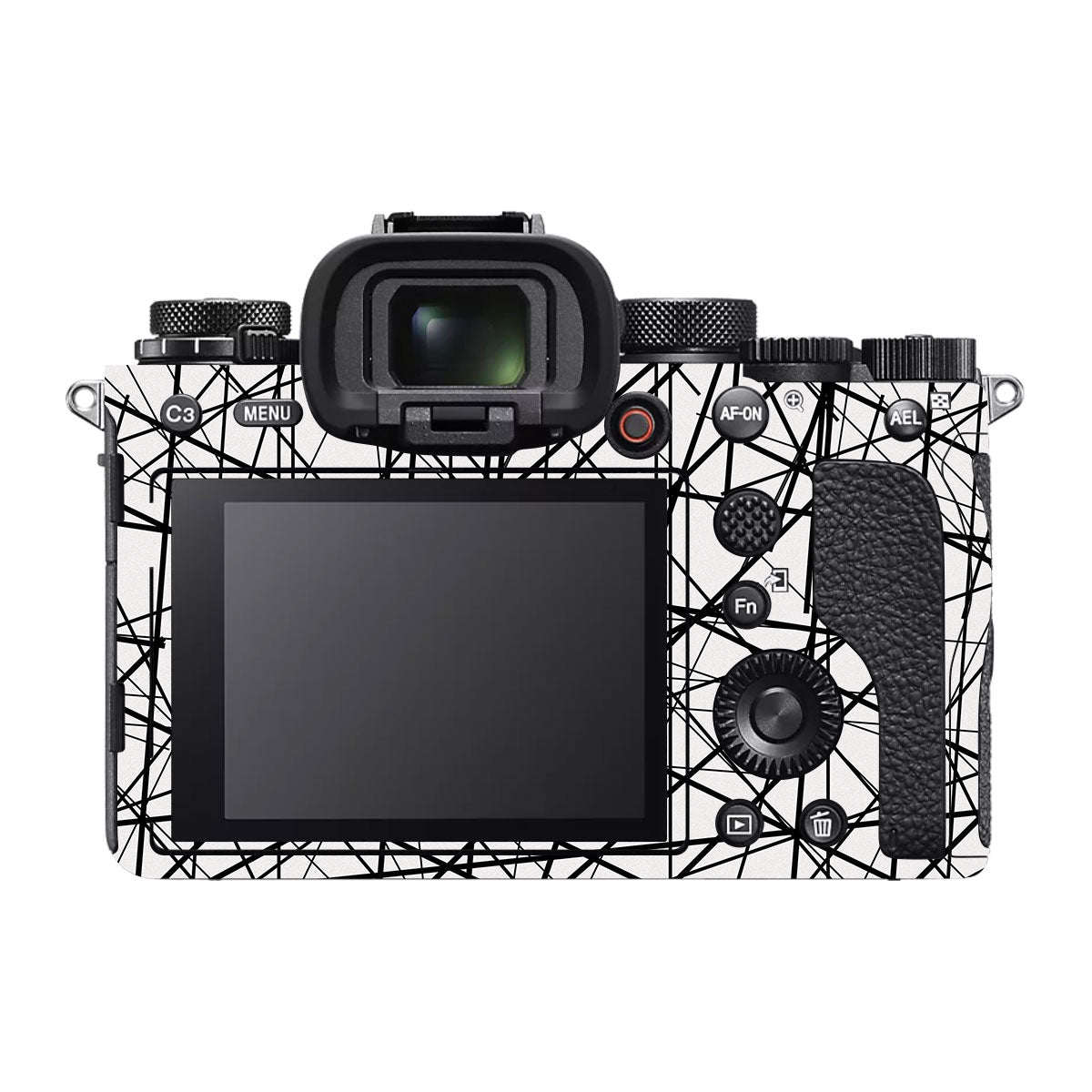 Textured White Chaos Line Sony A1 Camera Skin