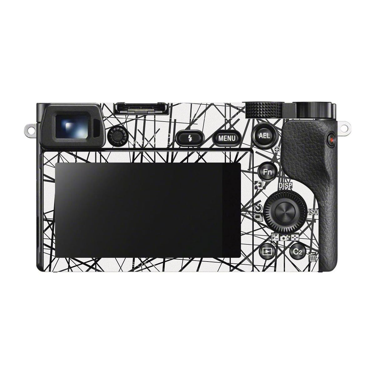Textured White Chaos Line Sony A6000 Camera Skins