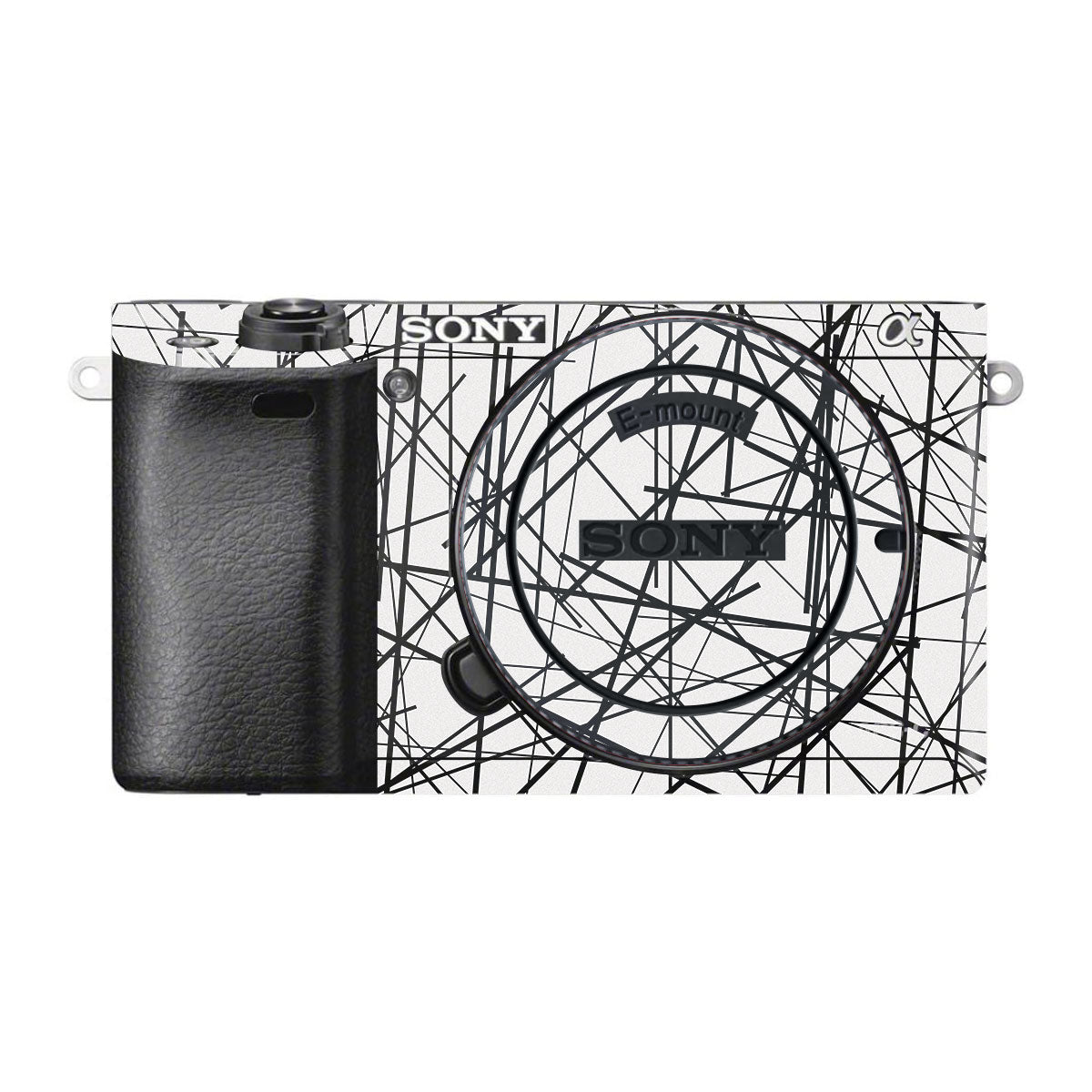 Textured White Chaos Line Sony A6300 Camera Skins