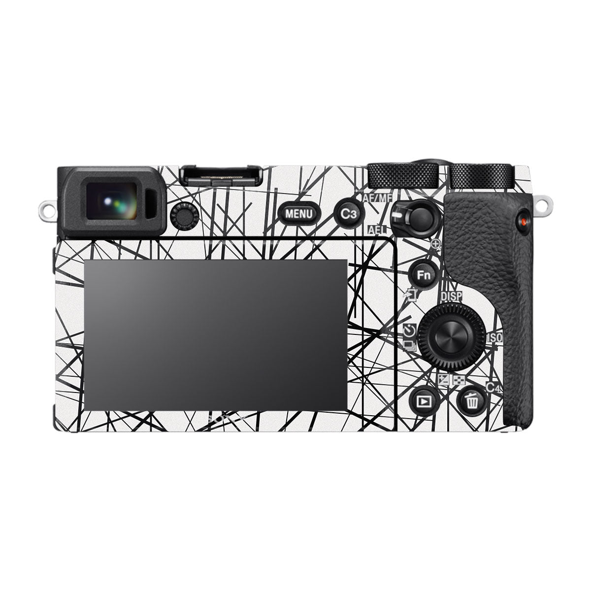 Textured White Chaos Line Sony A6600 Camera Skins