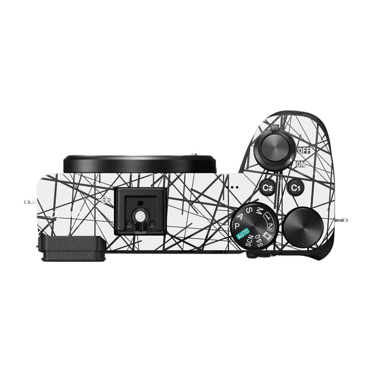 Textured White Chaos Line Sony A6700 Camera Skin