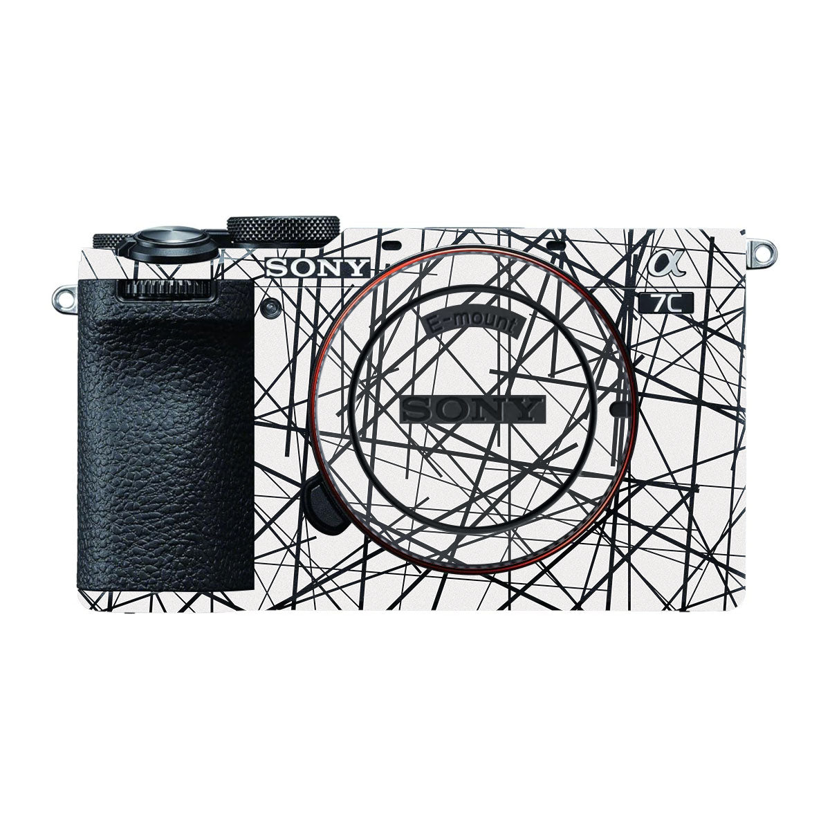 Textured White Chaos Line Sony A7 CII Camera Skin