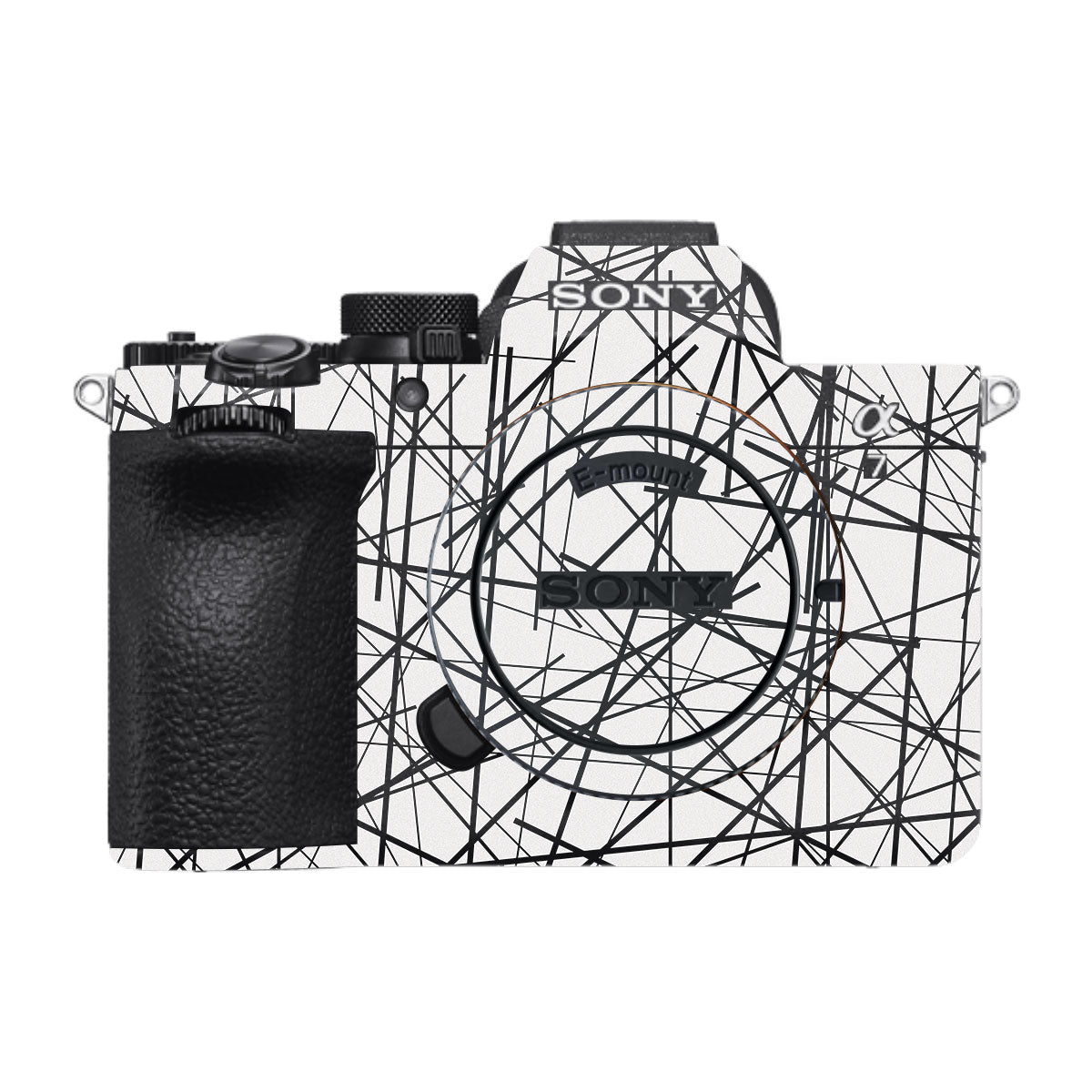 Textured White Chaos Line Sony A7R II Camera Skin