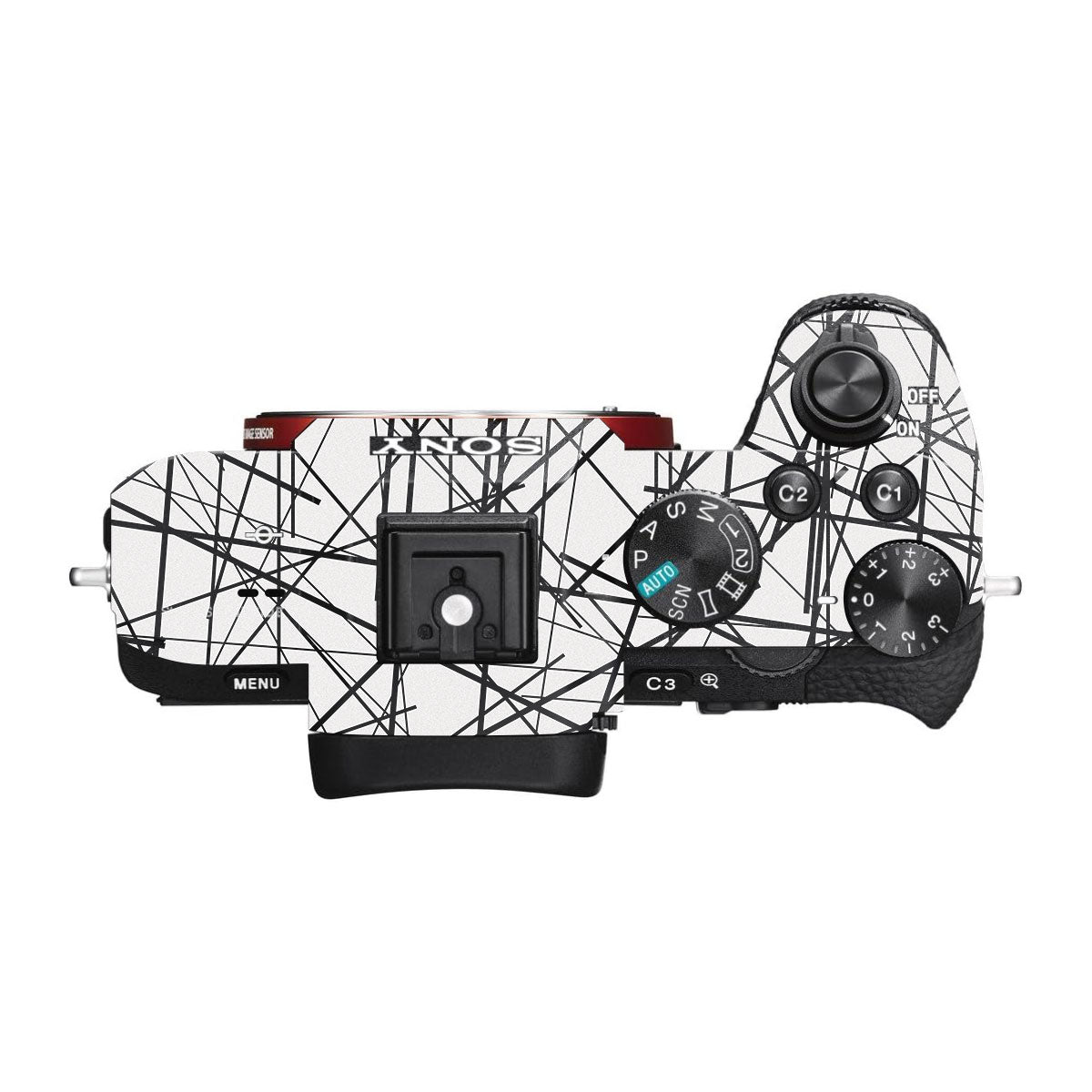 Textured White Chaos Line Sony A7R III Camera Skin