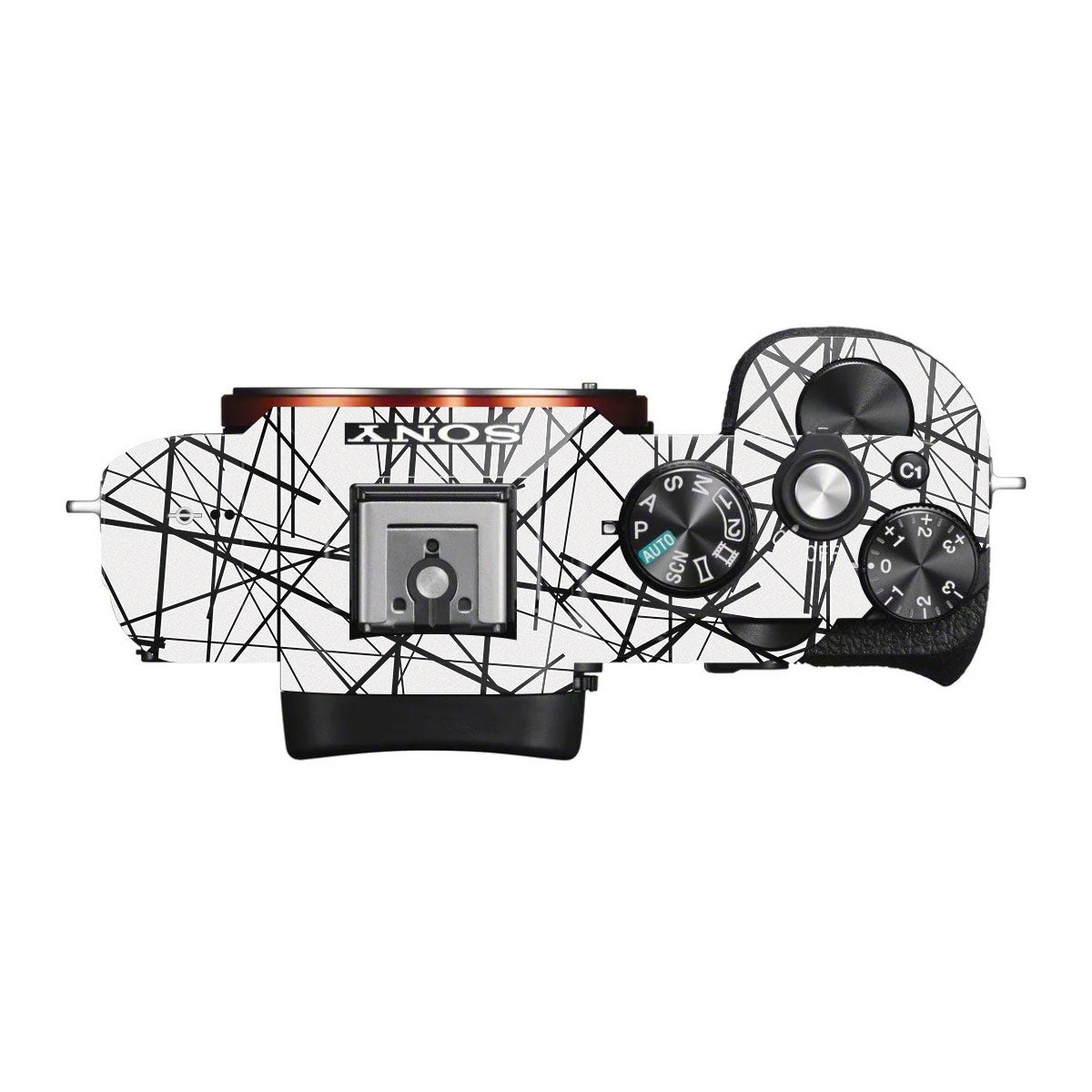 Textured White Chaos Line Sony A7 V Camera Skin