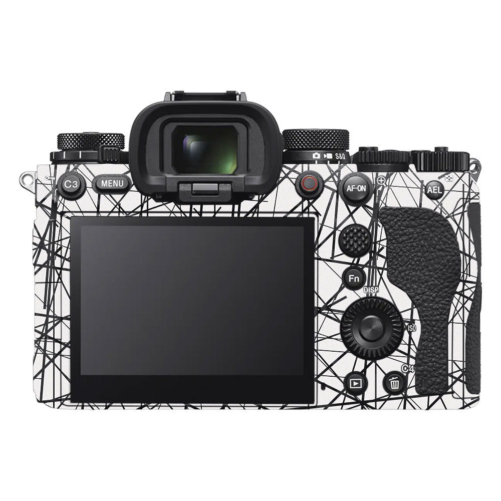 Textured White Chaos Line Sony A9III Camera Skin