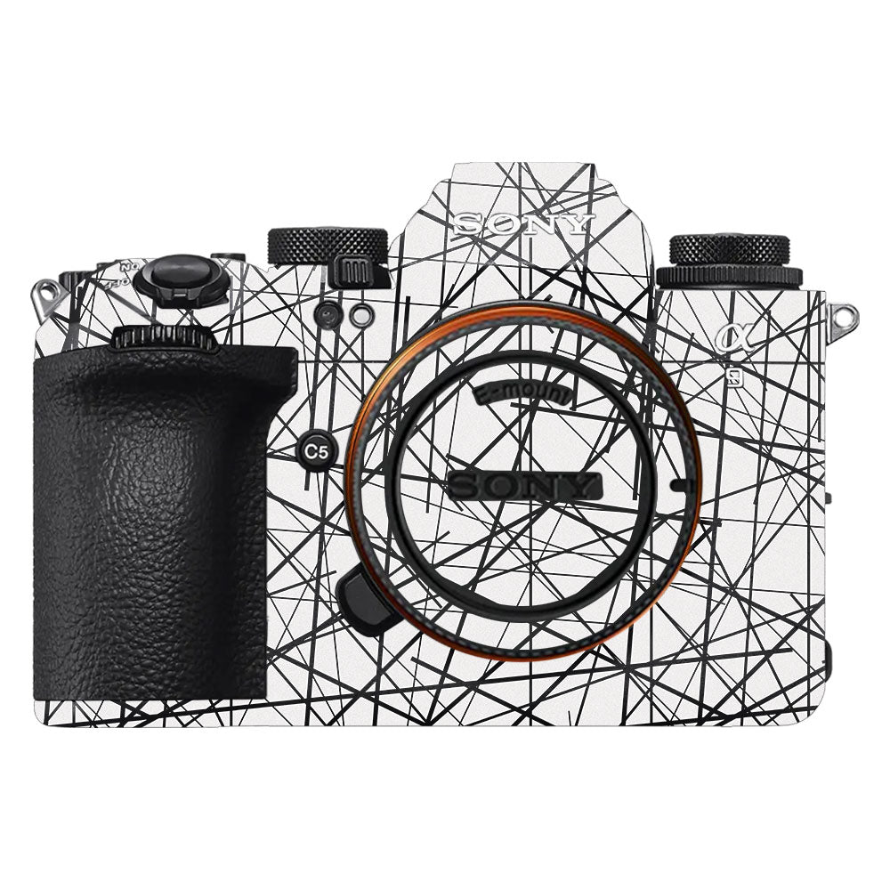Textured White Chaos Line Sony A9III Camera Skin