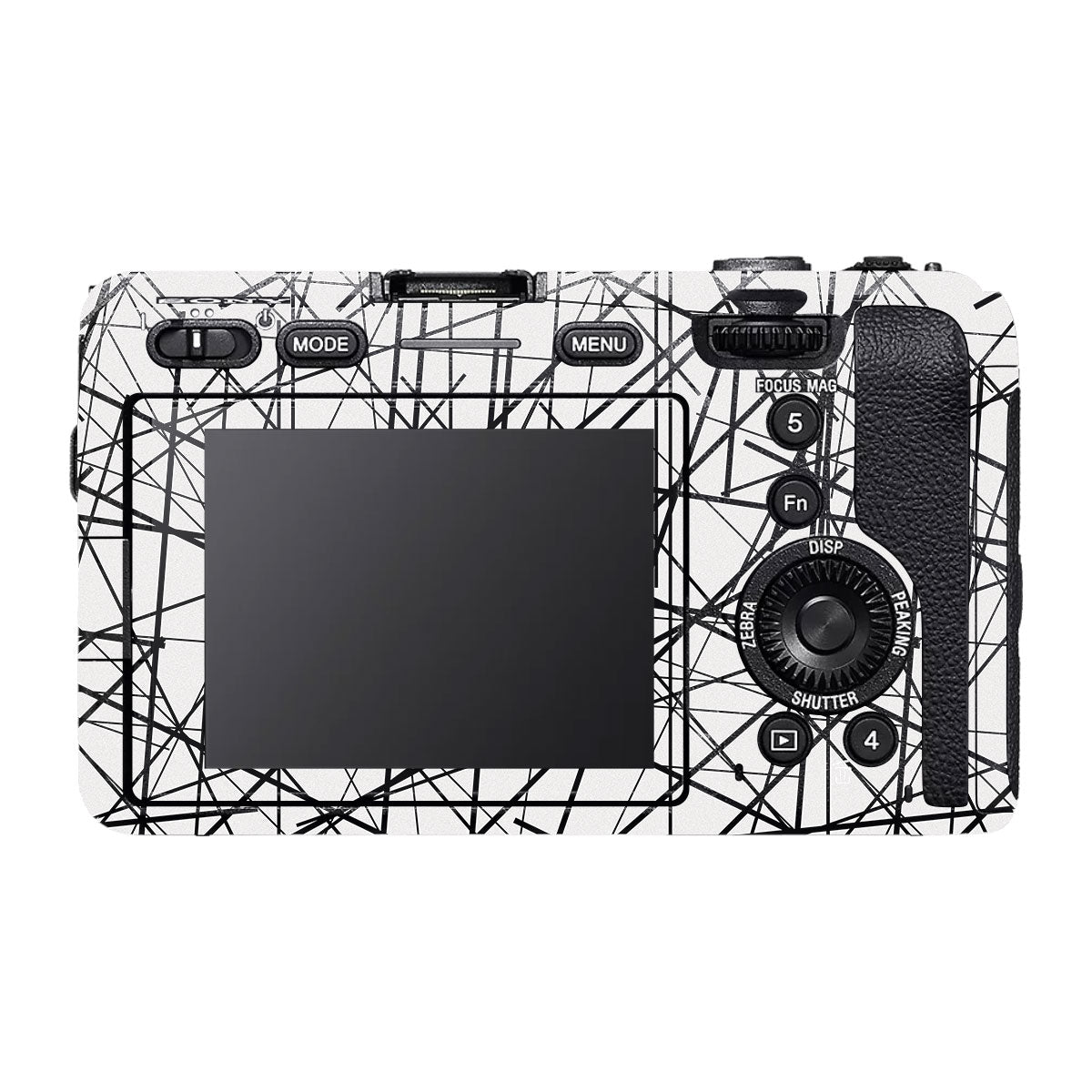 Textured White Chaos Line Sony FX30 Camera Skin