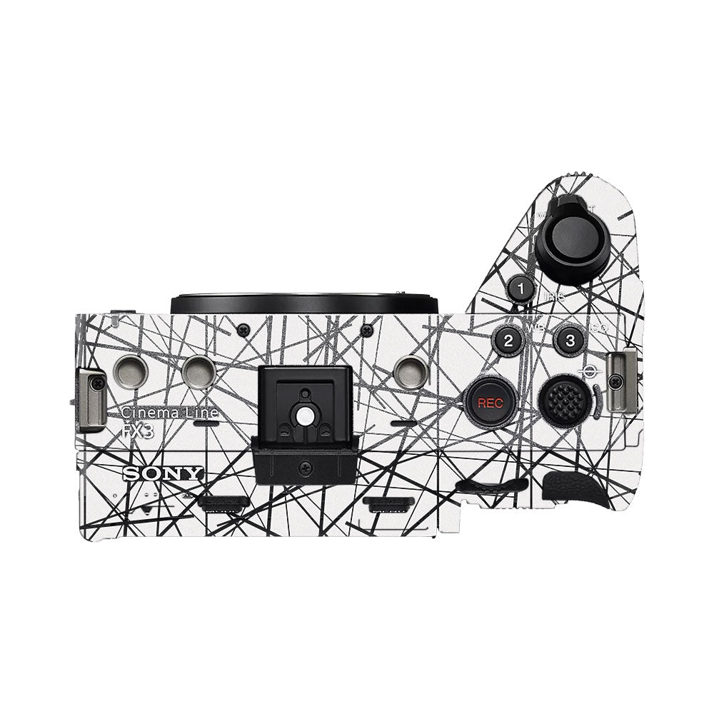 Textured White Chaos Line Sony FX3 Camera Skin