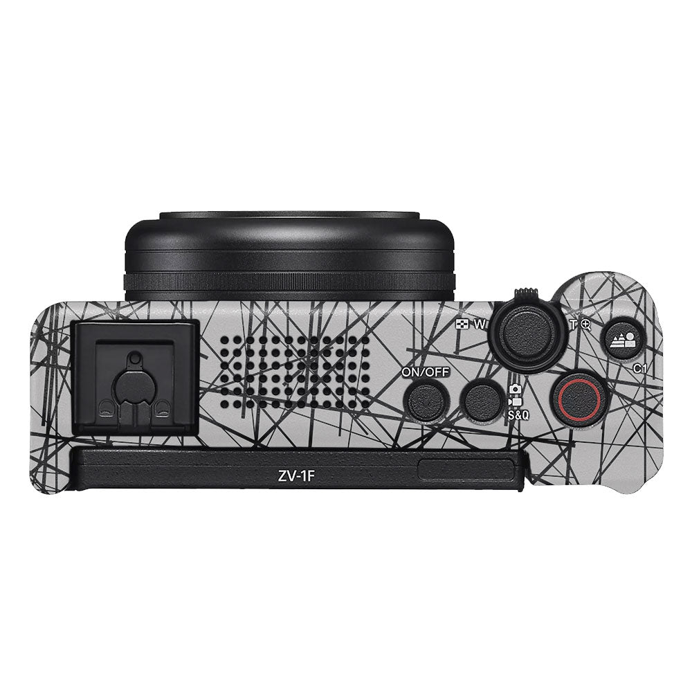 Textured White Chaos Line Sony ZV-1F Camera Skin