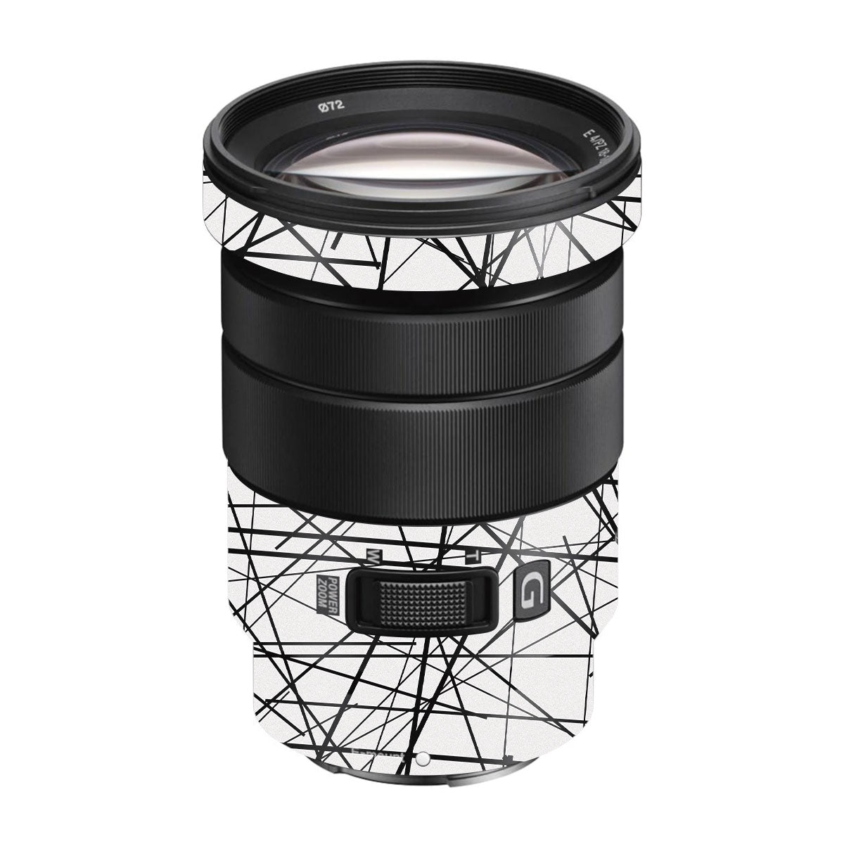 Textured White Chaos Line Sony E 18-105mm F/4 Camera Lens Skin