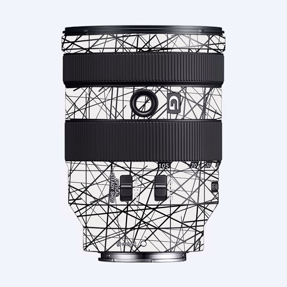 Textured White Chaos Line Sony FE 24–105mm f/4 G OSS Camera Lens Skin
