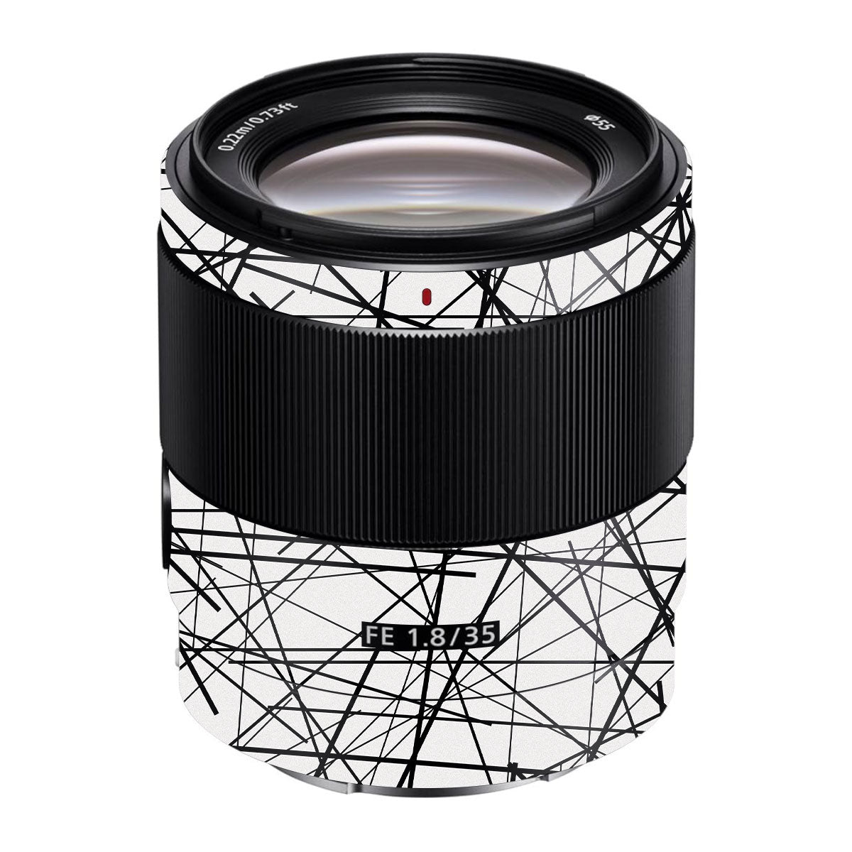 Textured White Chaos Line Sony FE 35mm F/1.8 Camera Lens Skin