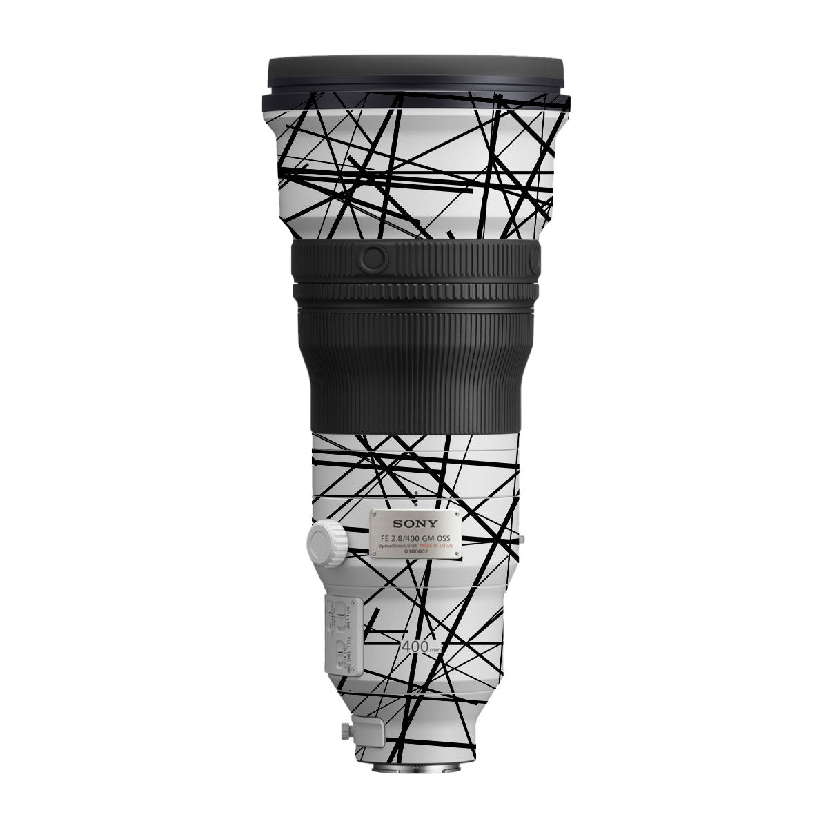Textured White Chaos Line Sony FE 400mm F/2.8 GM Camera Lens Skin
