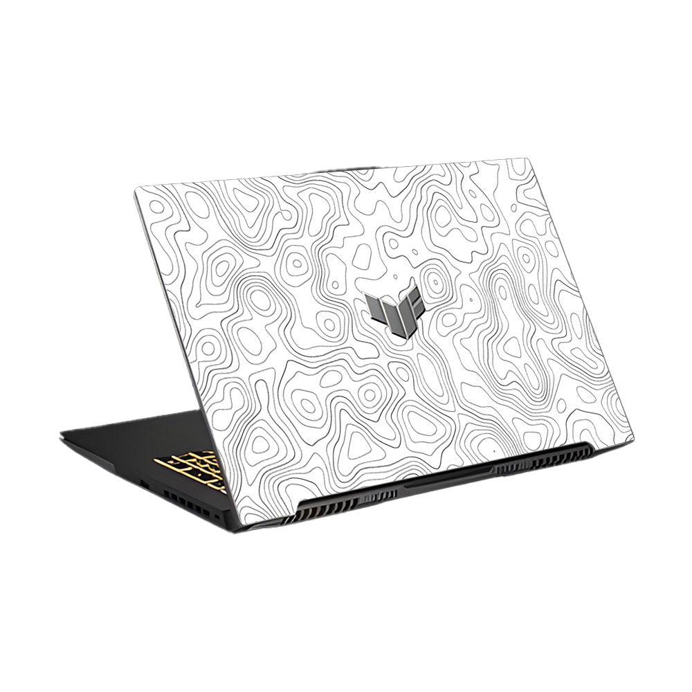 White Contour Design Asus TUF Gaming F17 FX707Z Laptop Skin