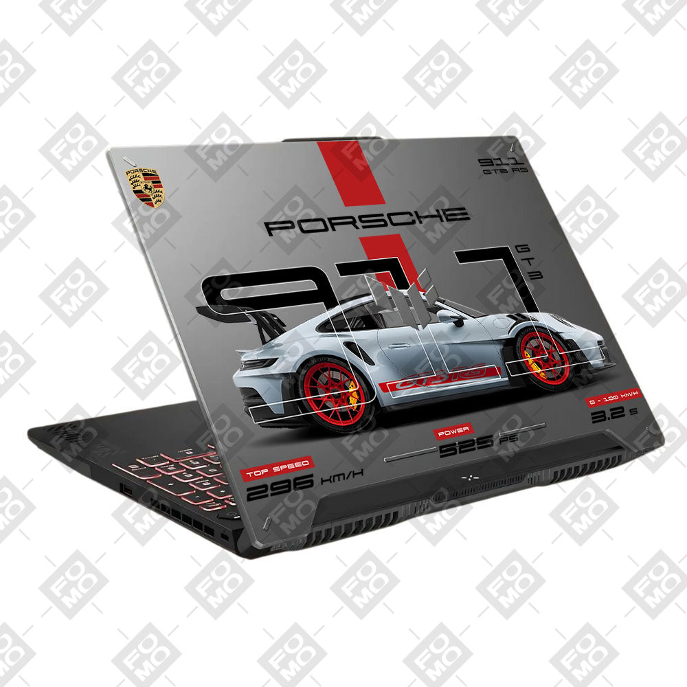 Transparent Porsche 911 GT3 RS Asus TUF F15 FX507 & A15 FA507 Laptop Skin
