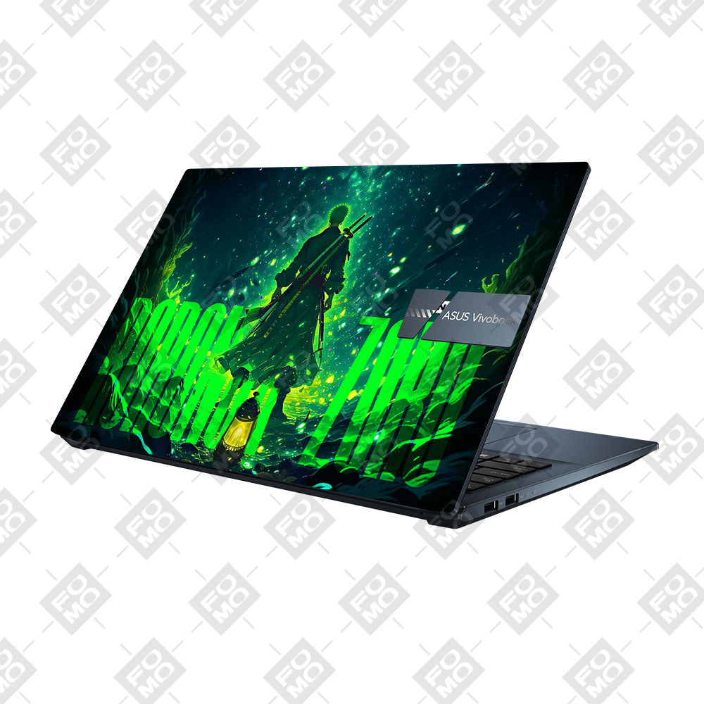 Roronoa Zoro Green Fury Asus Vivobook Pro 15 M6500QC & M6500QH Laptop Skin