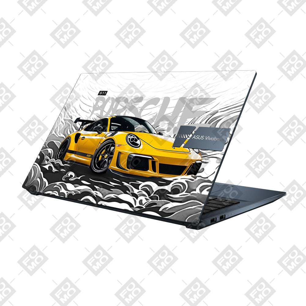Porsche 911 Yellow Blaze Asus Vivobook Pro 15 M6500QC & M6500QH Laptop Skin