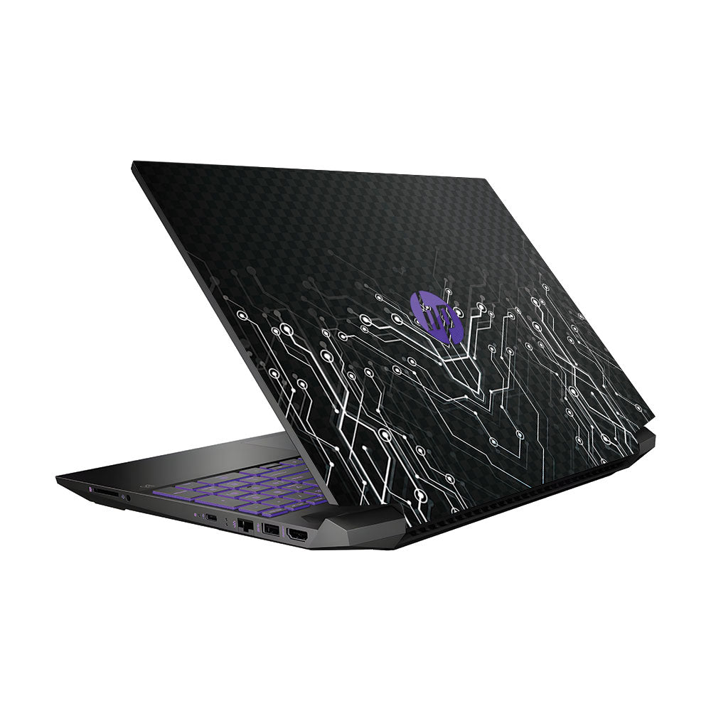 Black Digital Circuit HP Pavilion Gaming 15 EC Series Laptop Skin