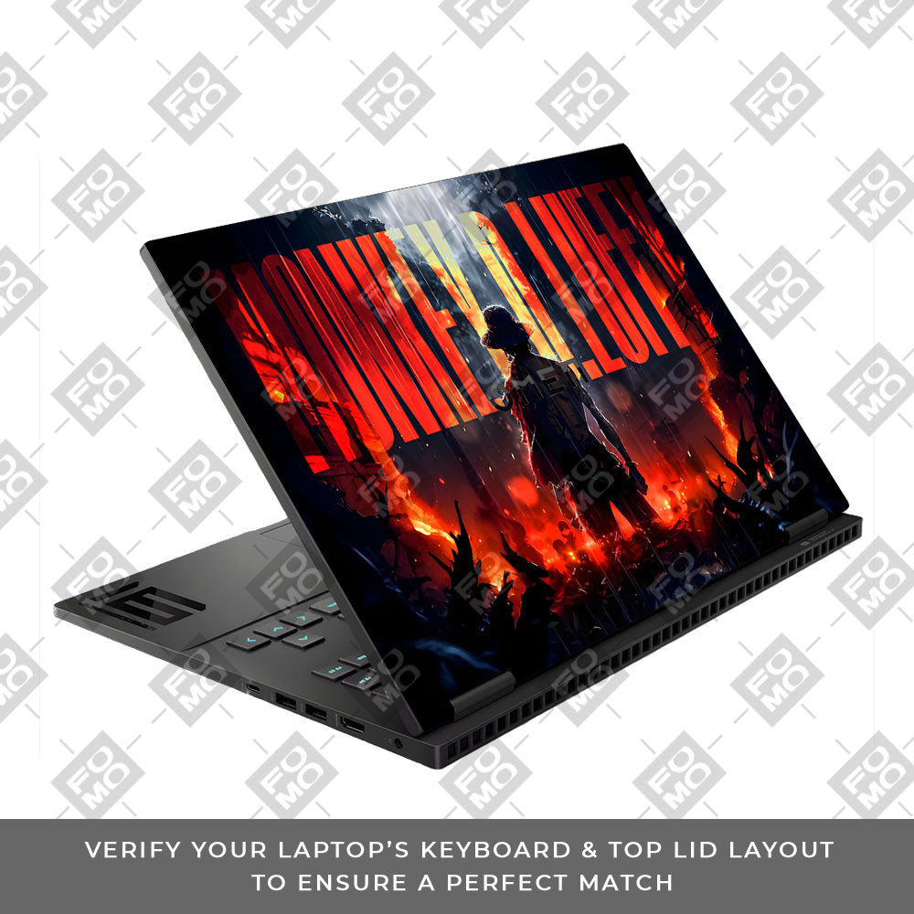 Monkey D. Luffy Blazing Red HP Omen Gaming 16 Laptop Skin