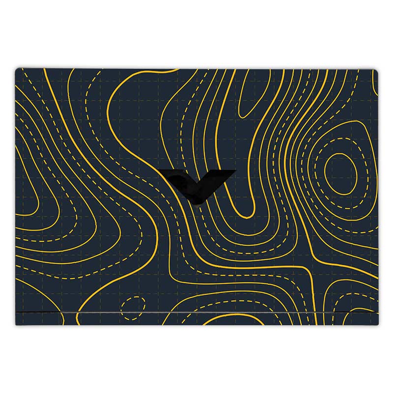 Yellow Contour Lines HP Victus Laptop Skin