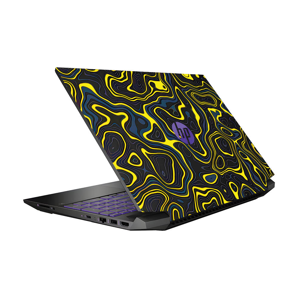 Neon Lava Contours HP Pavilion Gaming 15 EC Series Laptop Skin