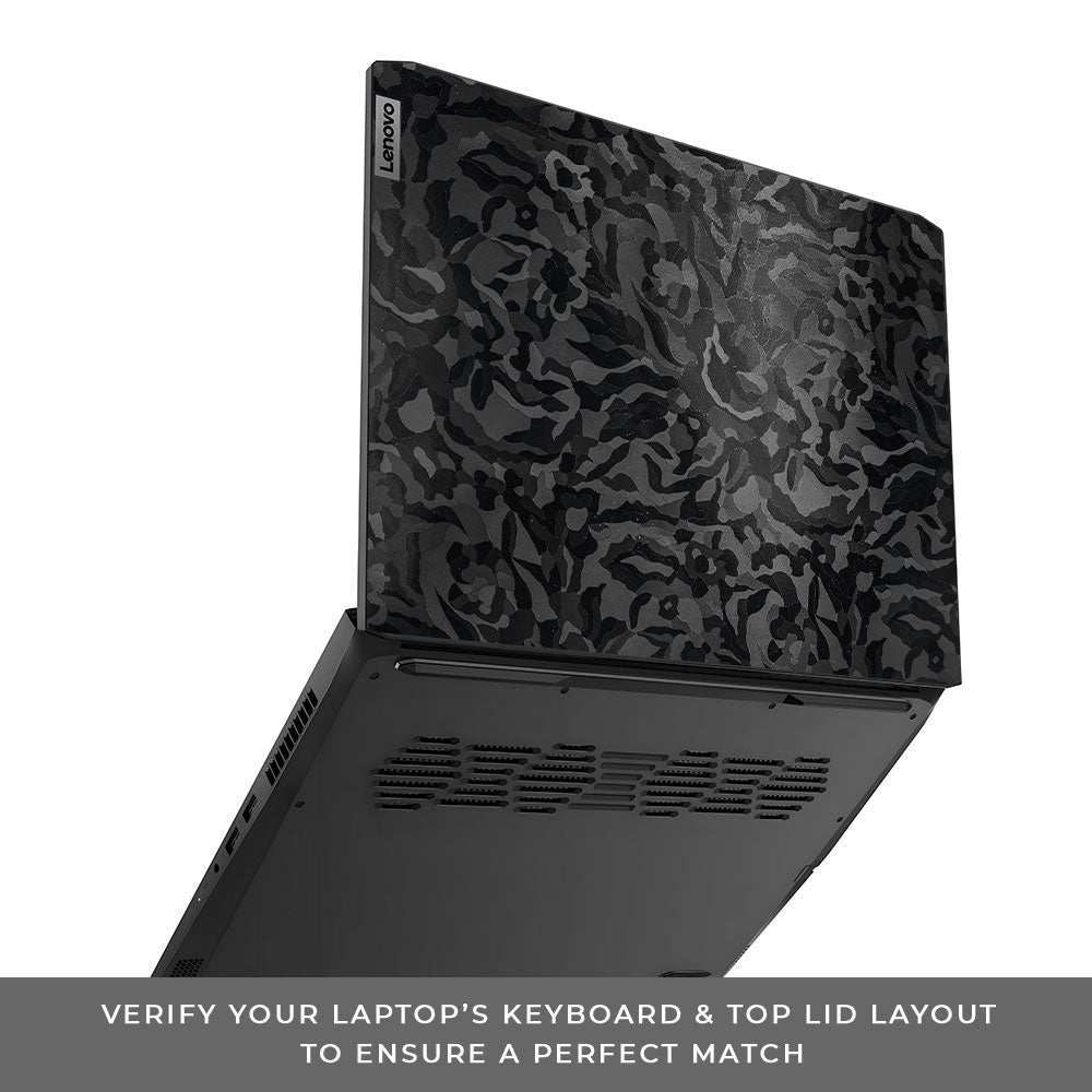 Textured Black Camouflage Lenovo IdeaPad Gaming 3 15ACH6 and 15IHU6 Laptop Skin