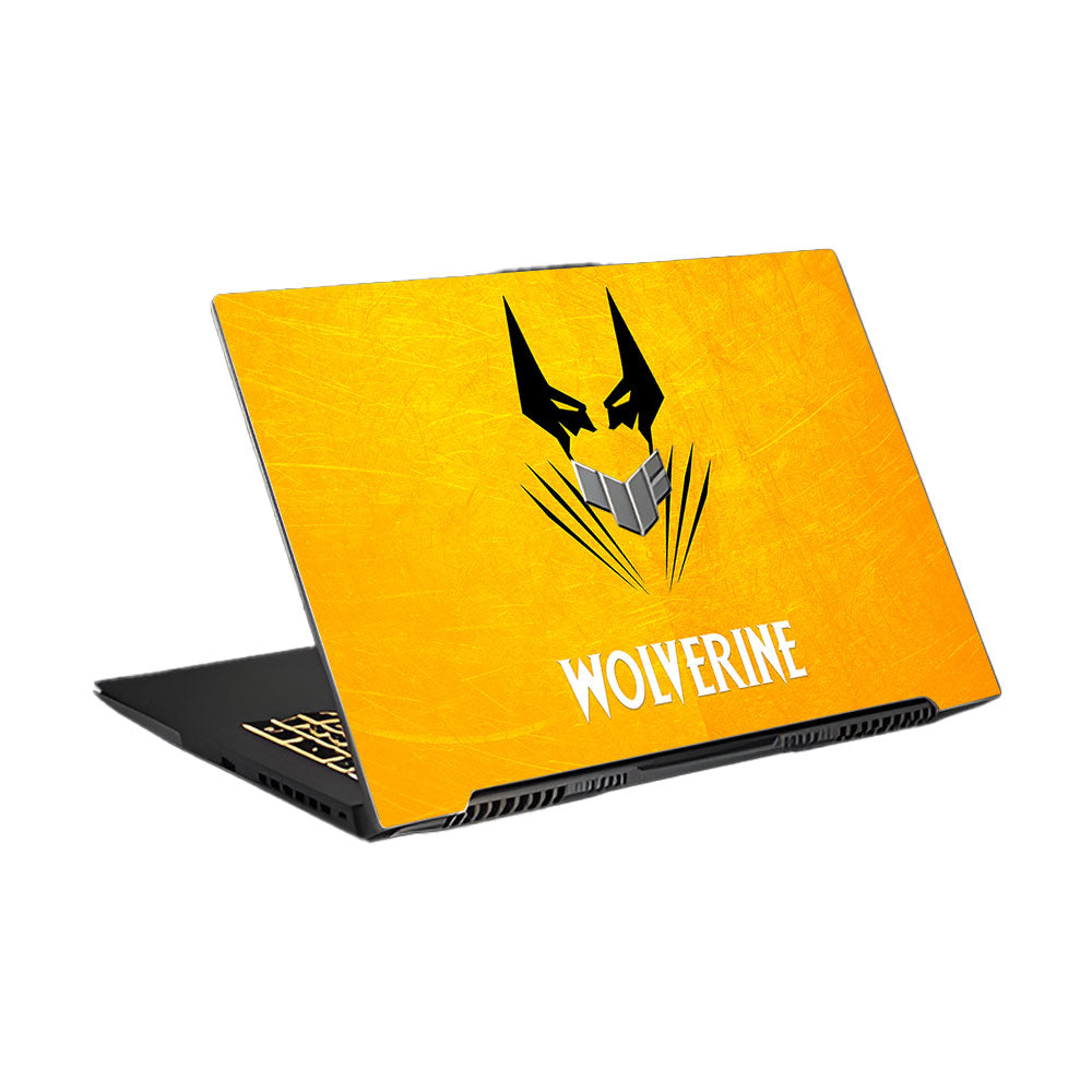Wolverine with Yellow Background Asus TUF Gaming F17 FX707Z Laptop Skin