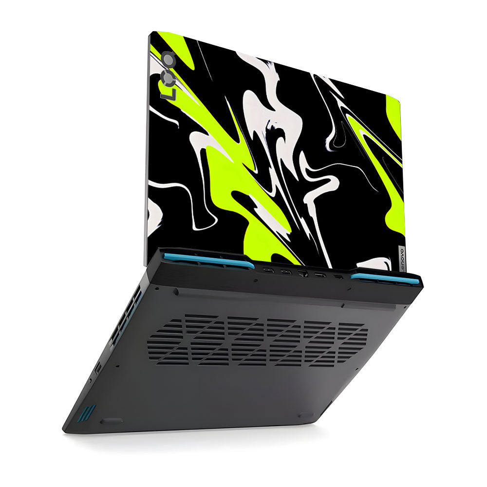 Neon Green and Black Patterns Lenovo LOQ 2023 15IRH8, 15APH8 Laptop Skin