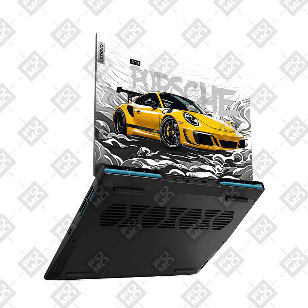 Porsche 911 Yellow Blaze Lenovo IdeaPad Gaming 3 15ARH7 and 15IAH7 Laptop Skin