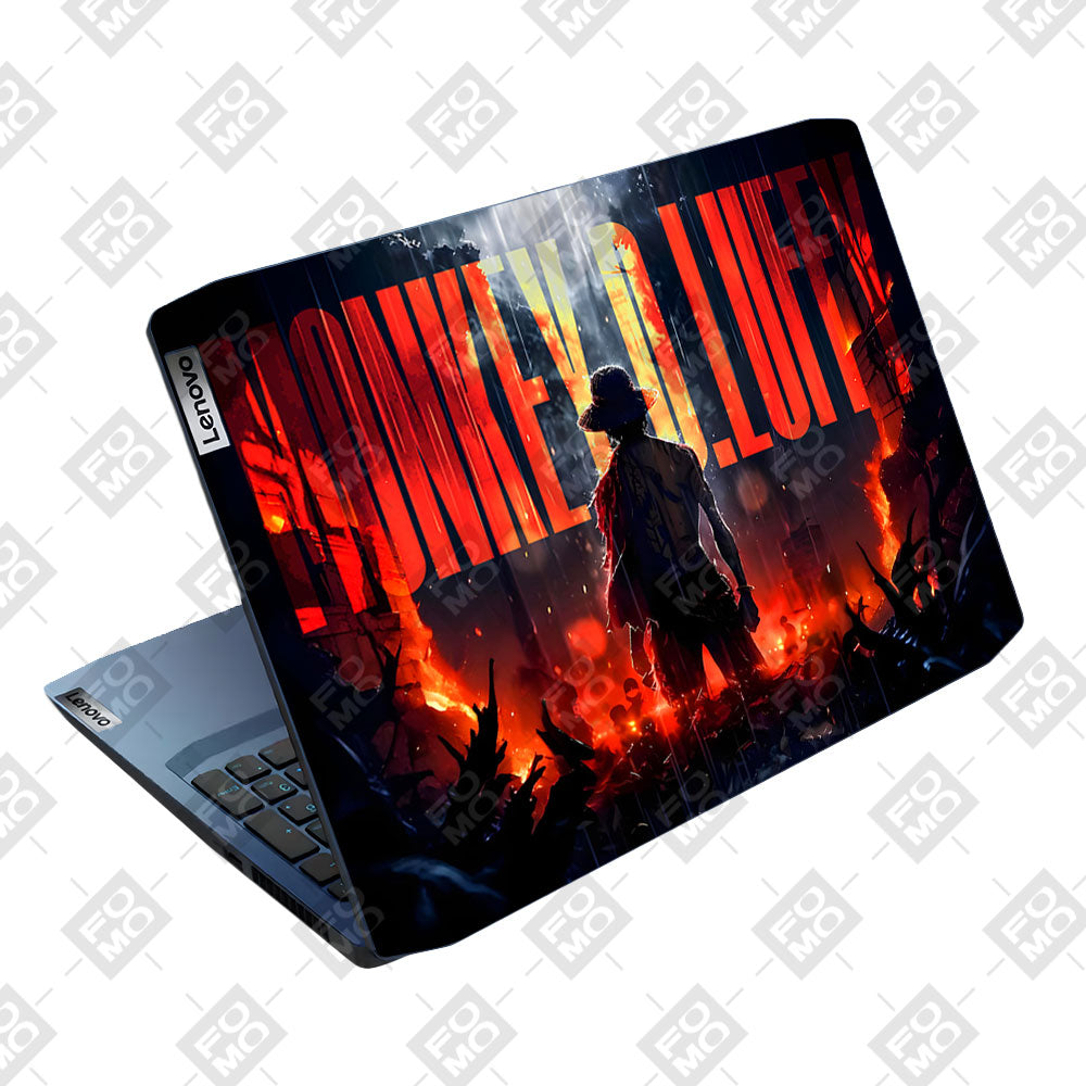 Monkey D. Luffy Blazing Red Lenovo IdeaPad Gaming 3 15ARH05, 15IMH05 Laptop Skin