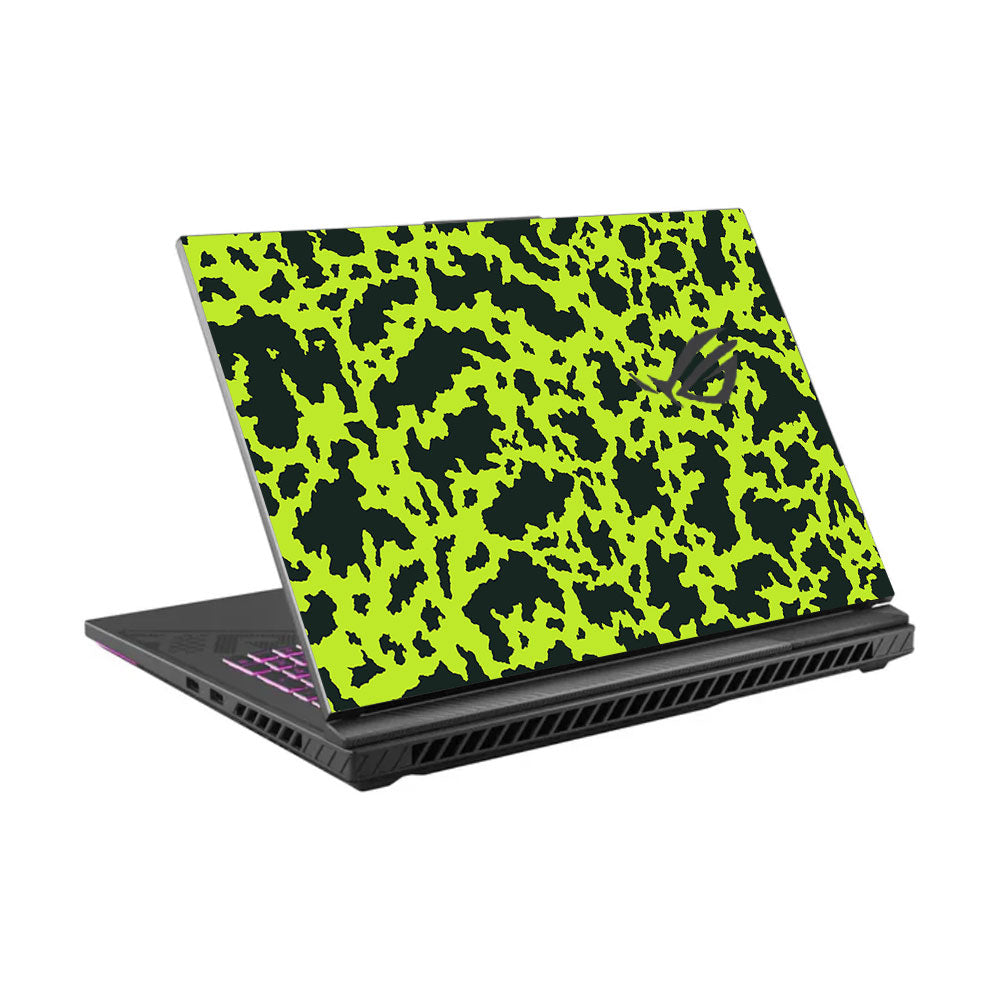 Neon Green Splatter Camo Asus ROG Strix G16 G614J Laptop Skin