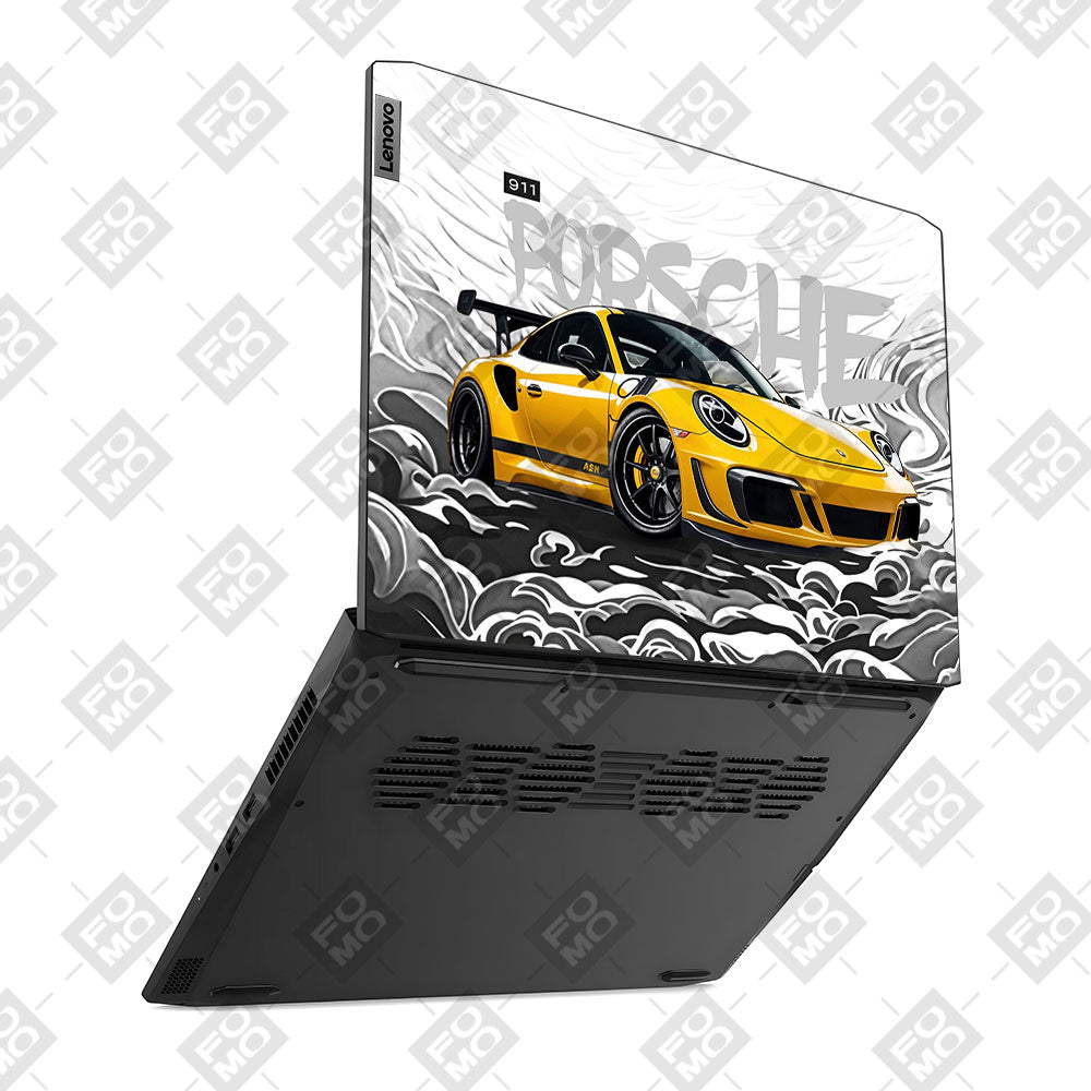 Porsche 911 Yellow Blaze Lenovo IdeaPad Gaming 3 15ACH6 and 15IHU6 Laptop Skin