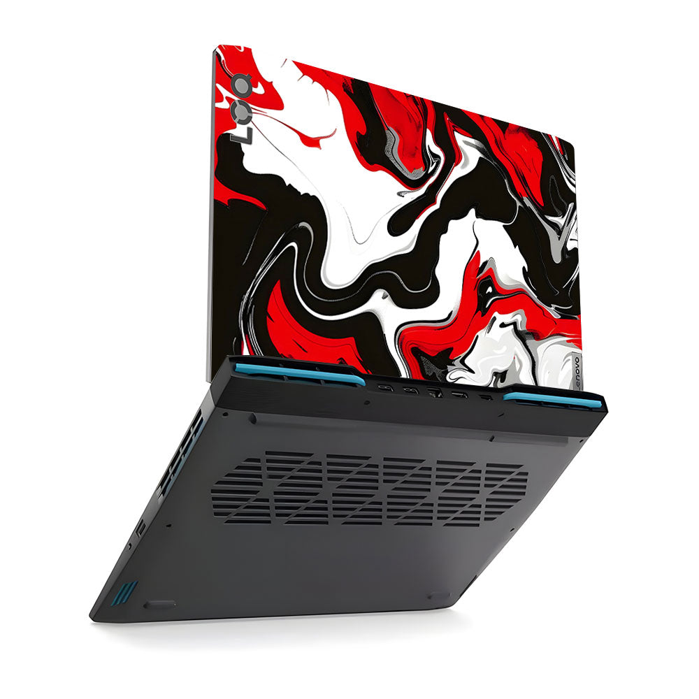 Red and White Marble Lenovo LOQ 2023 15IRH8, 15APH8 Laptop Skin