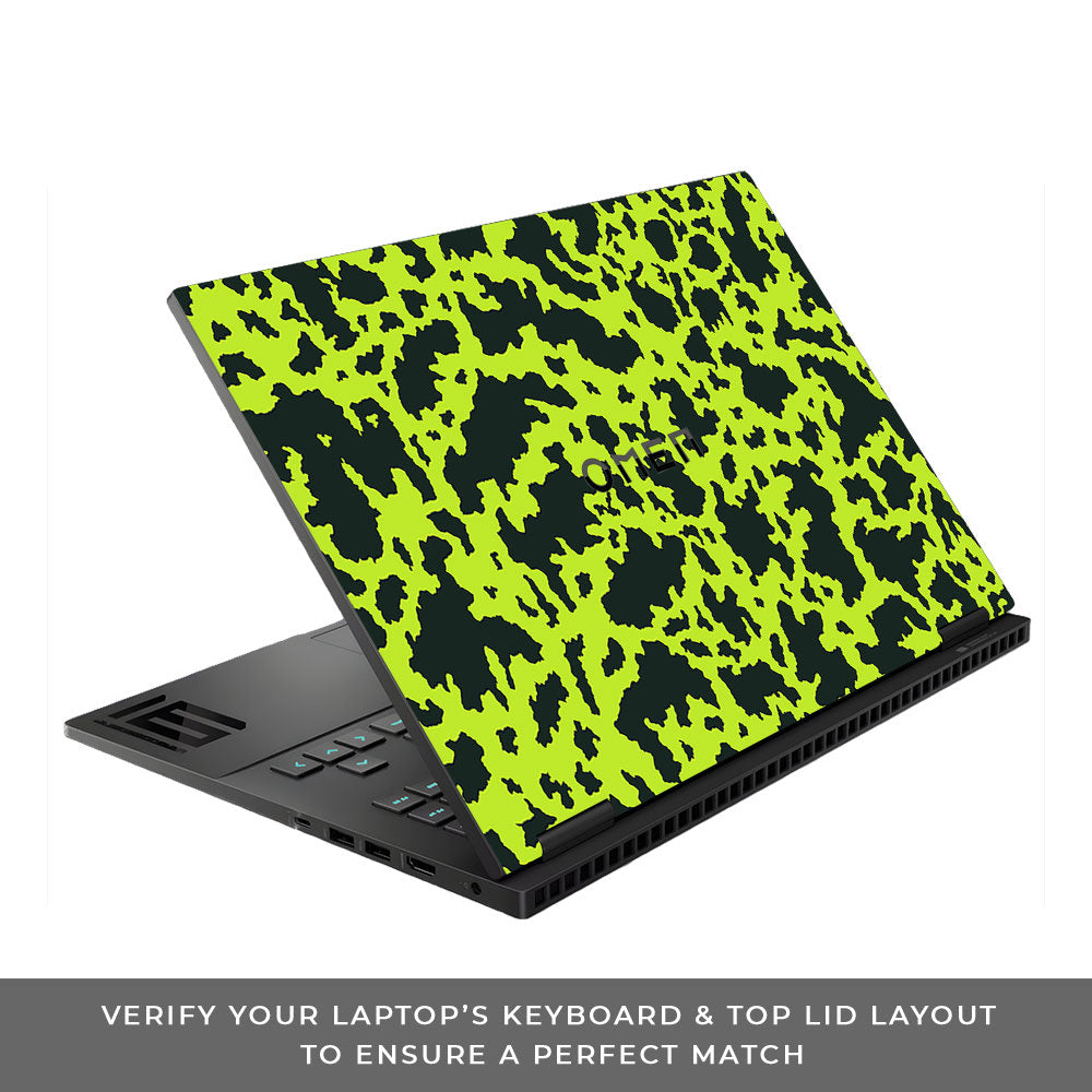 Neon Green Splatter HP Omen Gaming 16 Laptop Skin