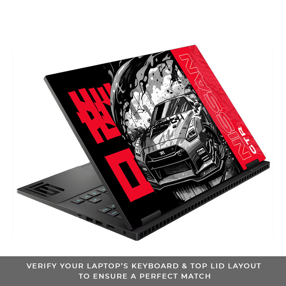 Nissan GTR Thrill HP Omen Gaming 16 Laptop Skin